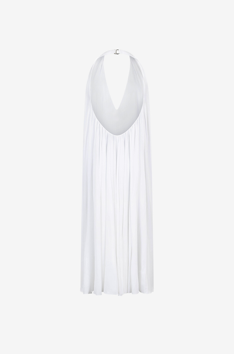 JACQUEMUS La robe Norma flared halterneck dress Women WHITE 2