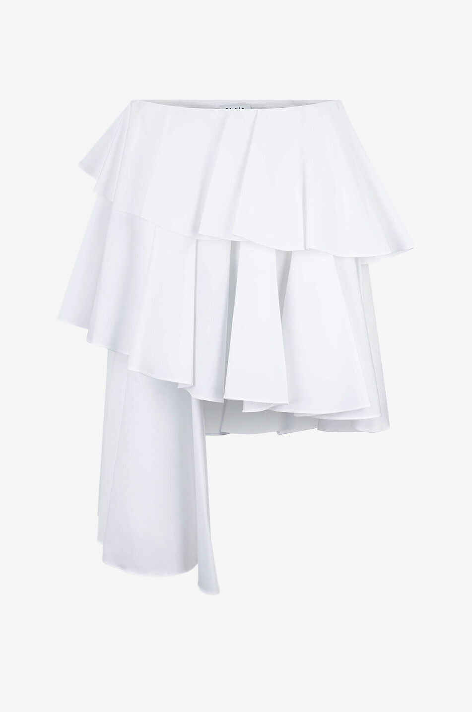 Jupe asymétrique en popeline Spirale