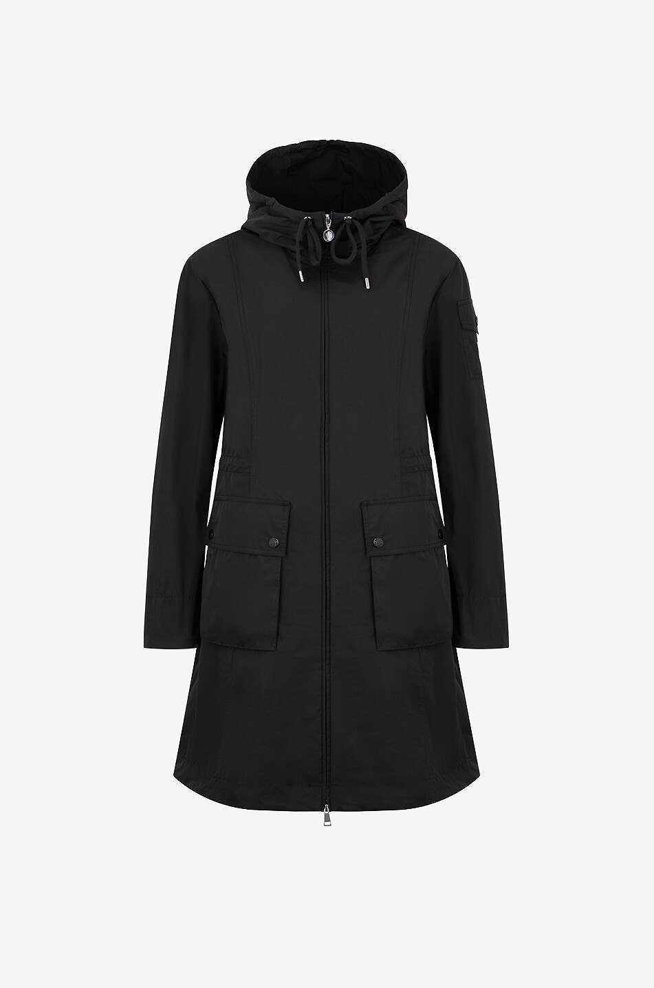 MONCLER Leichter A-förmiger Parka mit Kapuze Laerte Damen SCHWARZ 1