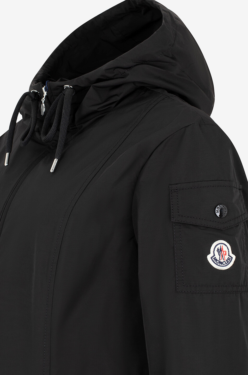MONCLER Leichter A-förmiger Parka mit Kapuze Laerte Damen SCHWARZ 3