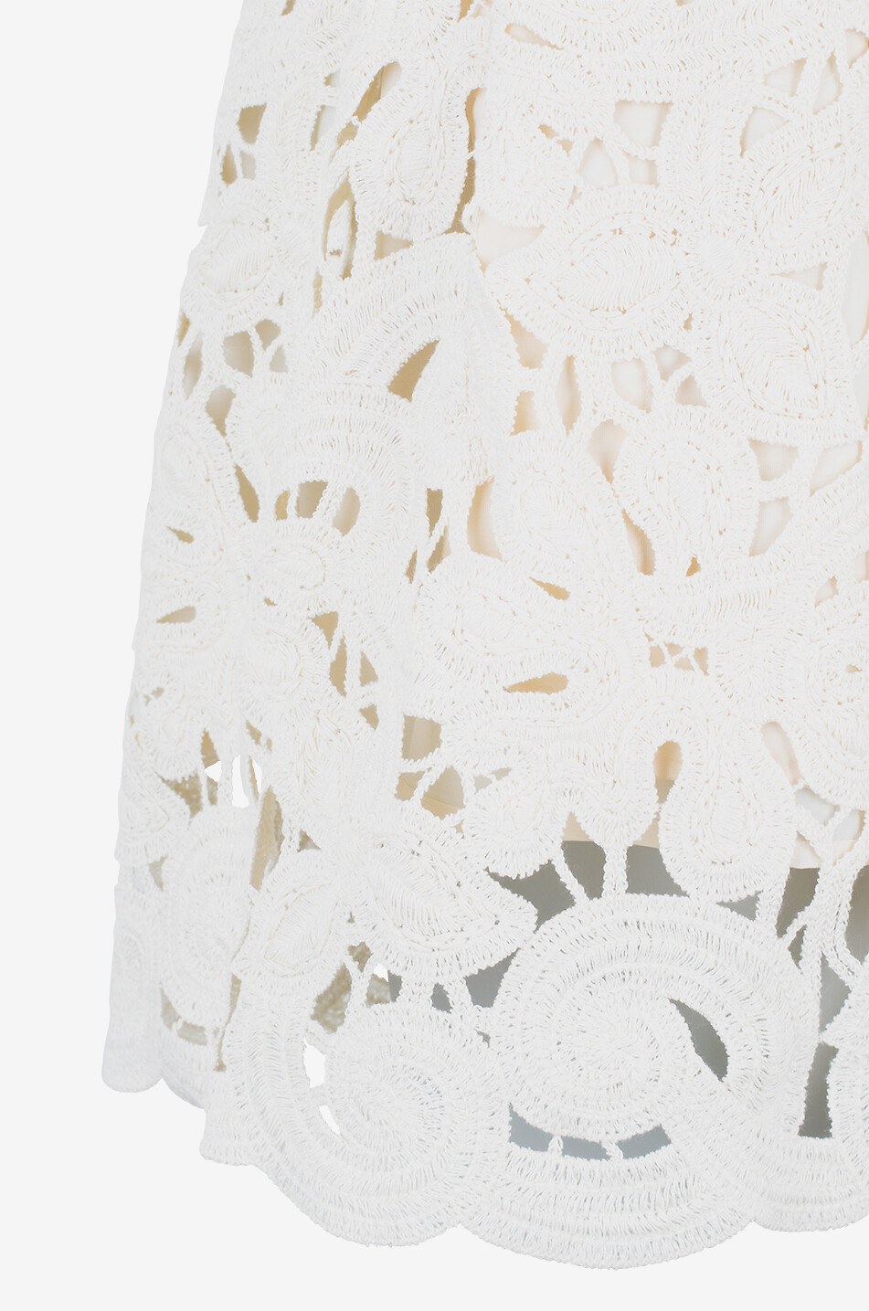 MONCLER Floral macrame shorts Women EGGSHELL 3