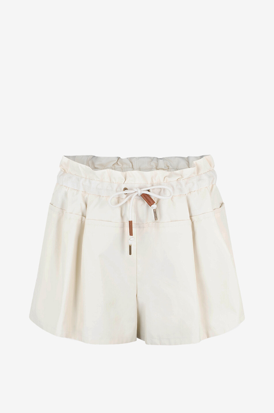 Paperbag-Shorts aus technischem Twill