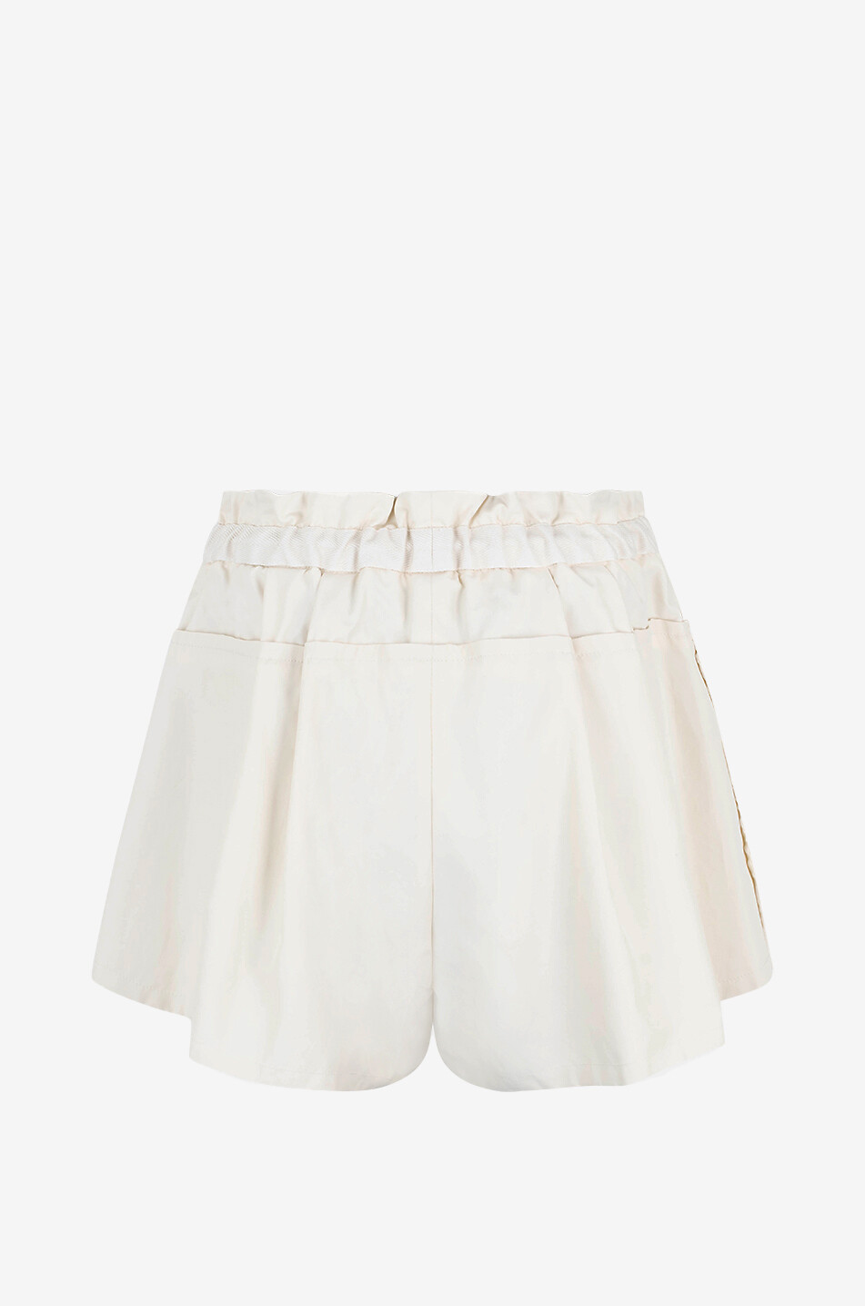 MONCLER Short paperbag en sergé technique Femme BLANC 2