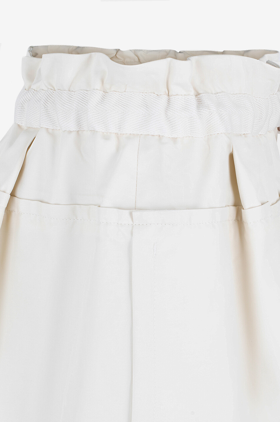 MONCLER Short paperbag en sergé technique Femme BLANC 3