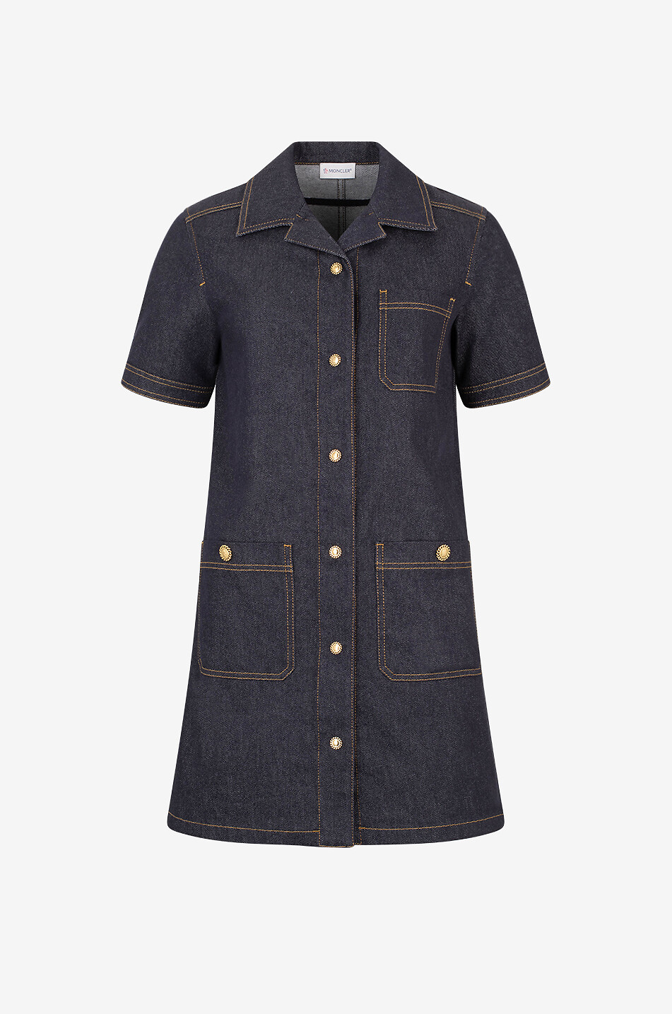 white christmas dresses Denim Shirt Dress - Moncler - Women