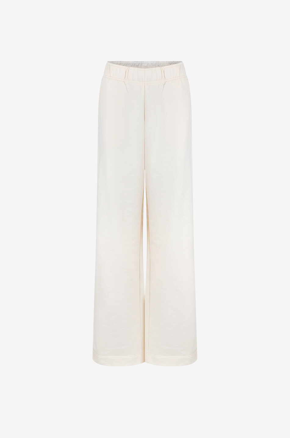 MONCLER Pantalon de jogging large en molleton à patch en maille Femme BLANC CASSE 1