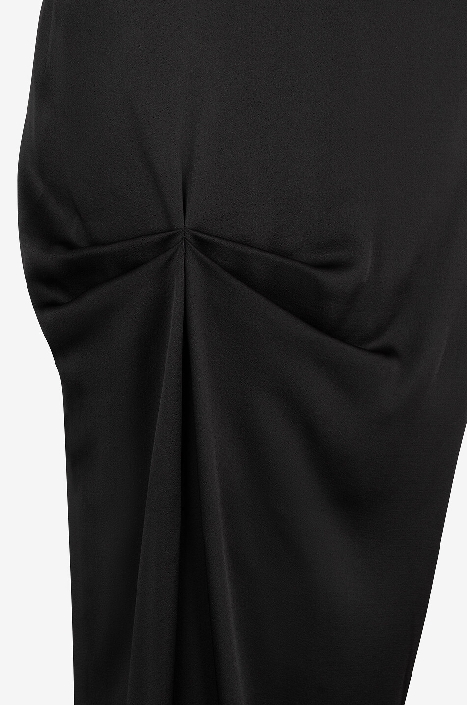 VICTORIA BECKHAM Jupe midi drapée asymétrique en satin Femme NOIR 3