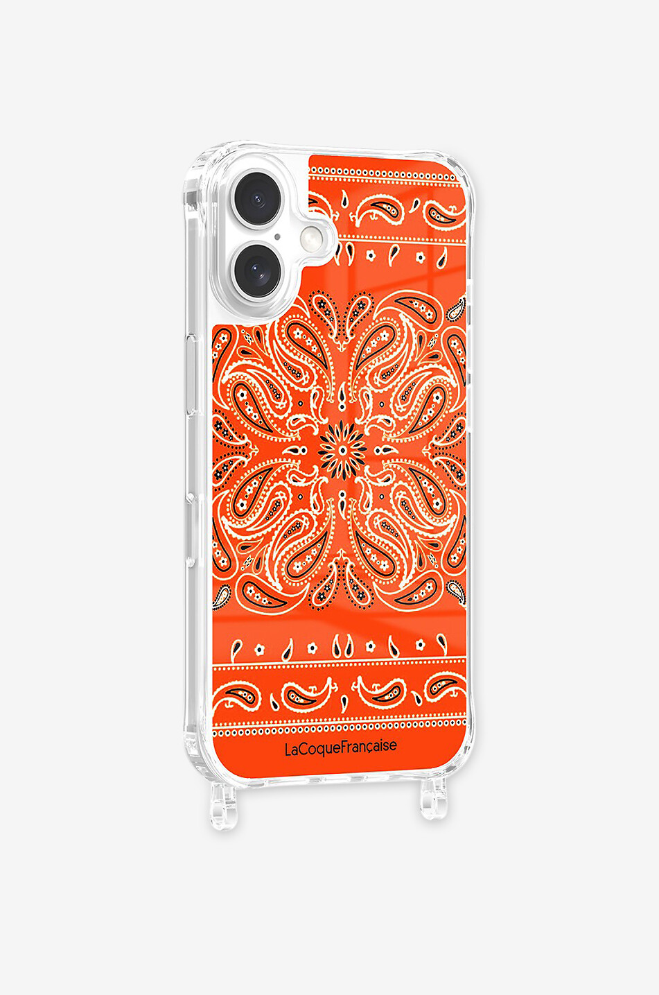 LA COQUE FRANCAISE Hülle für iPhone 16 aus Silikon Bandana Damen DUNKELORANGE 2