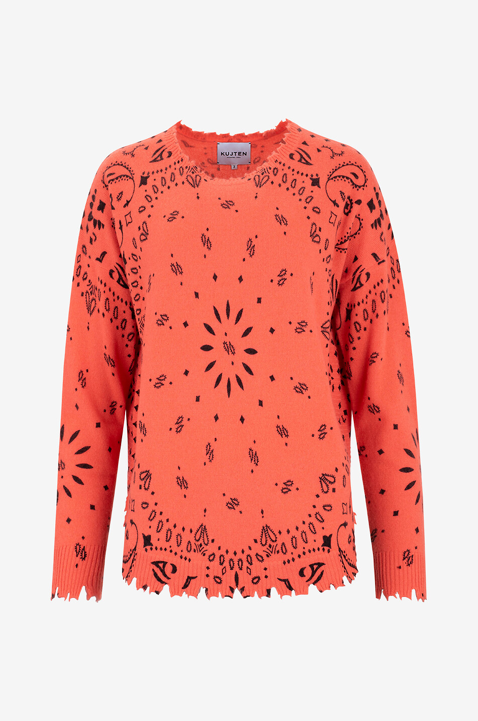 Pullover mit Rundhalsausschnitt aus Kaschmir Mela Bandana