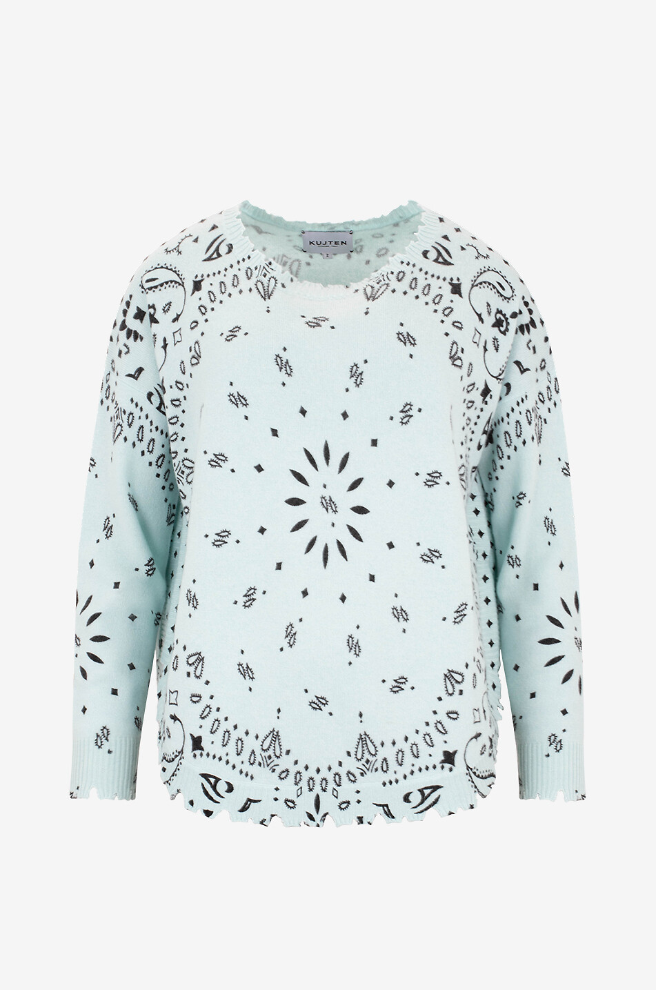 Pullover mit Rundhalsausschnitt aus Kaschmir Mela Bandana