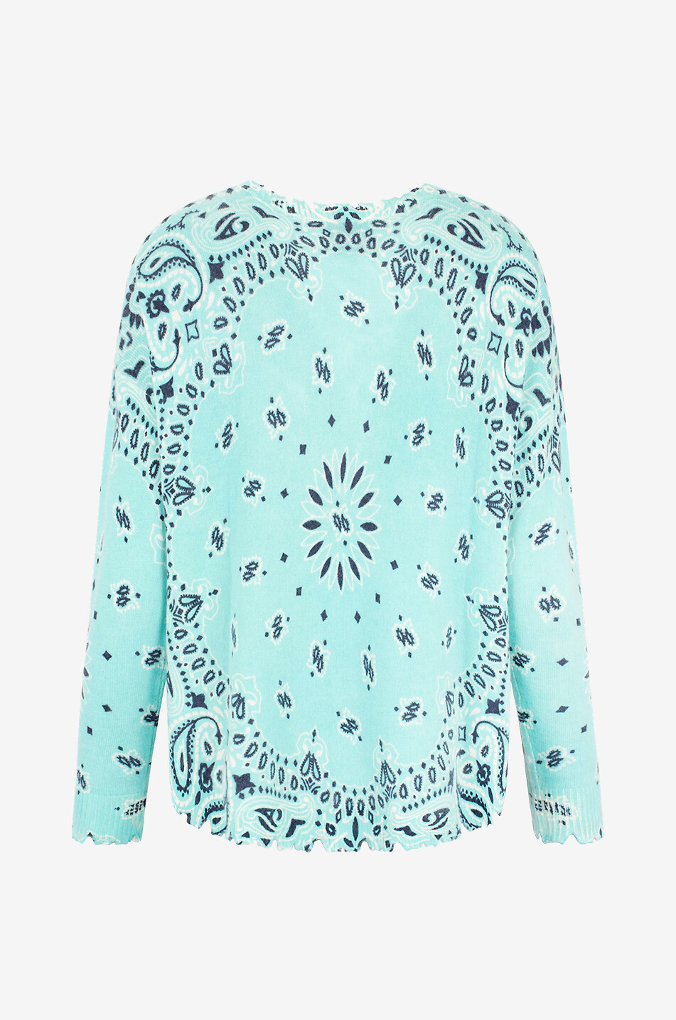 KUJTEN Pullover aus Kaschmir Mela Bandana Bico Damen MITTELBLAU 2