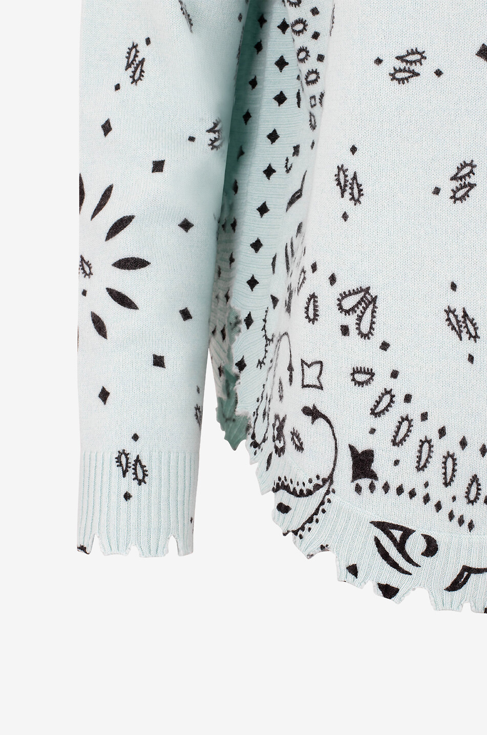 KUJTEN Pullover mit Rundhalsausschnitt aus Kaschmir Mela Bandana Damen HELLGRÜN 3