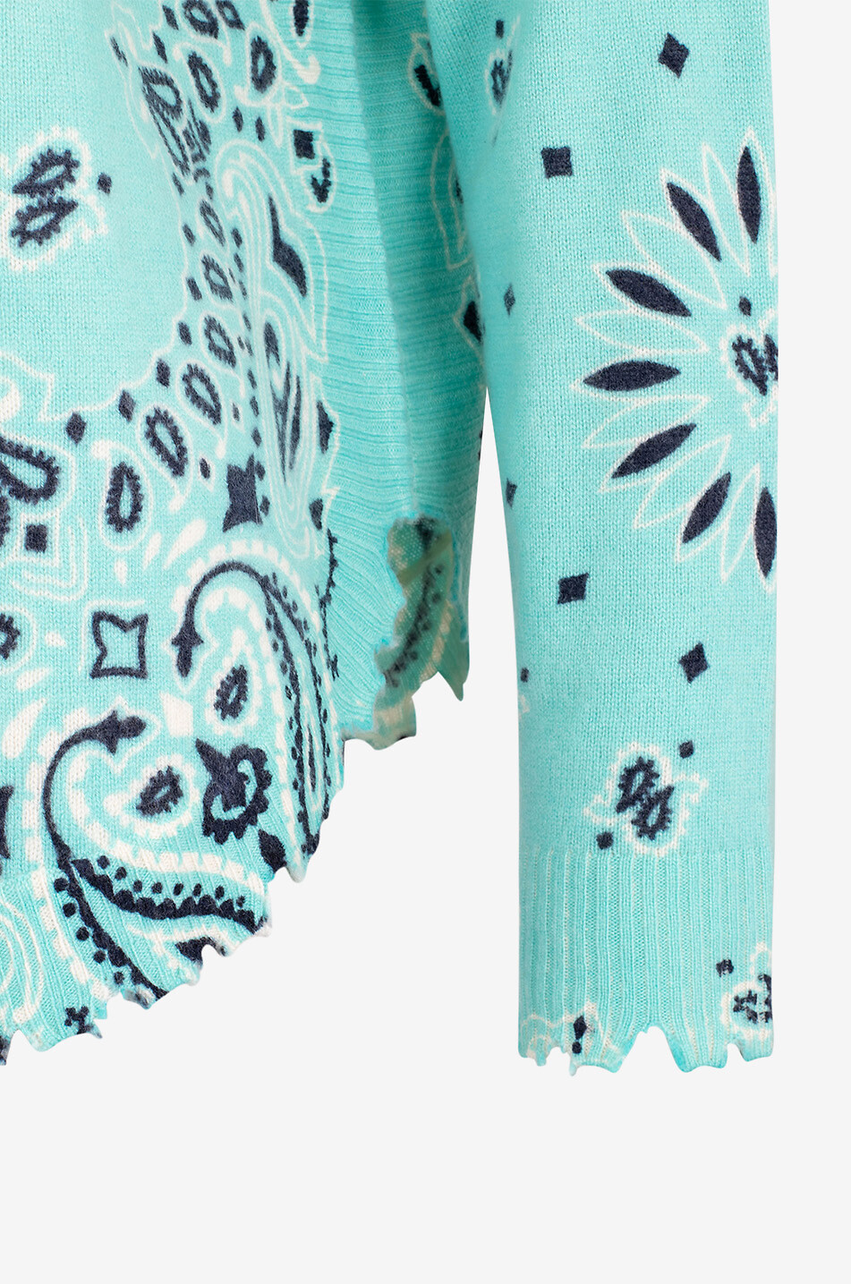 KUJTEN Pullover aus Kaschmir Mela Bandana Bico Damen MITTELBLAU 3