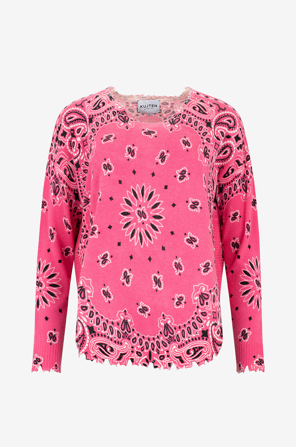KUJTEN Mela Bandana Bico cashmere jumper Women DARK PINK 1