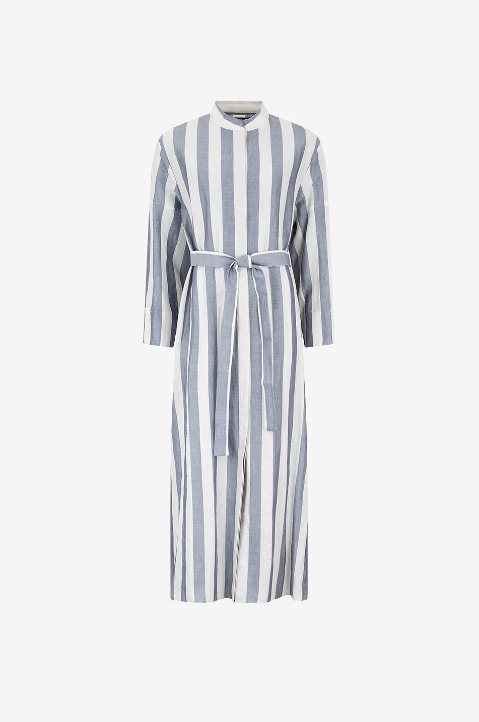 'S MAX MARA Rima linen and cotton midi dress Women DARK BLUE 1