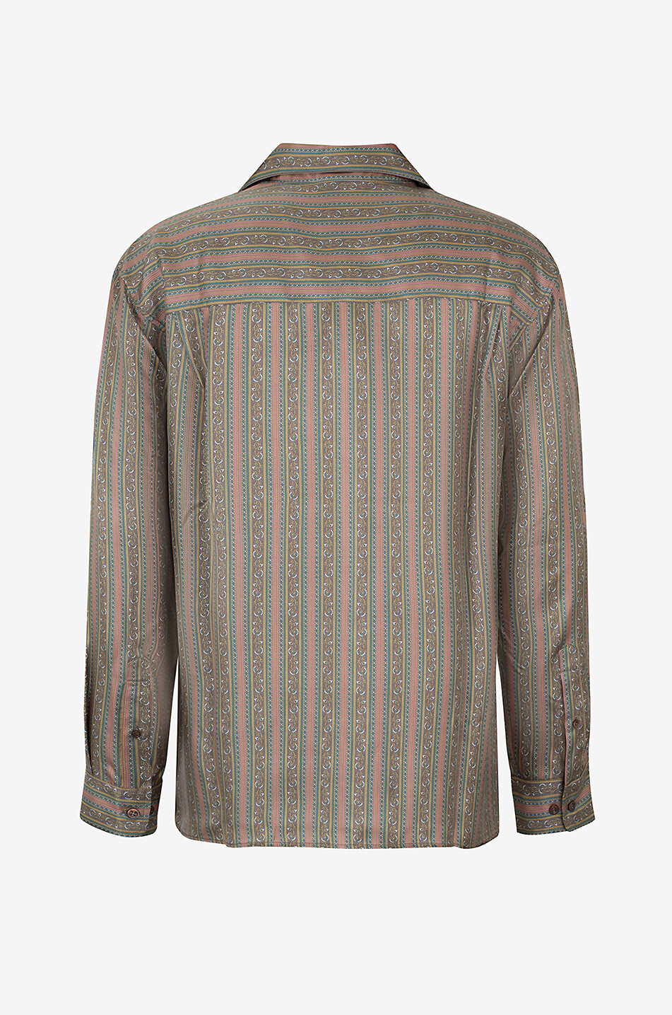Chemise en soie La Chemise Rayure Fleuries