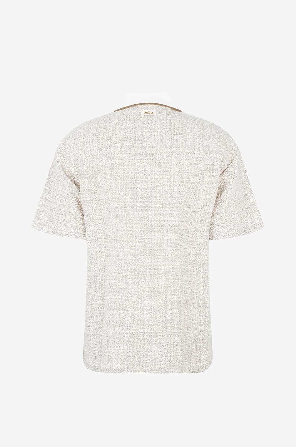 DROLE DE MONSIEUR La Chemise Tweed short-sleeved shirt Men BEIGE 2