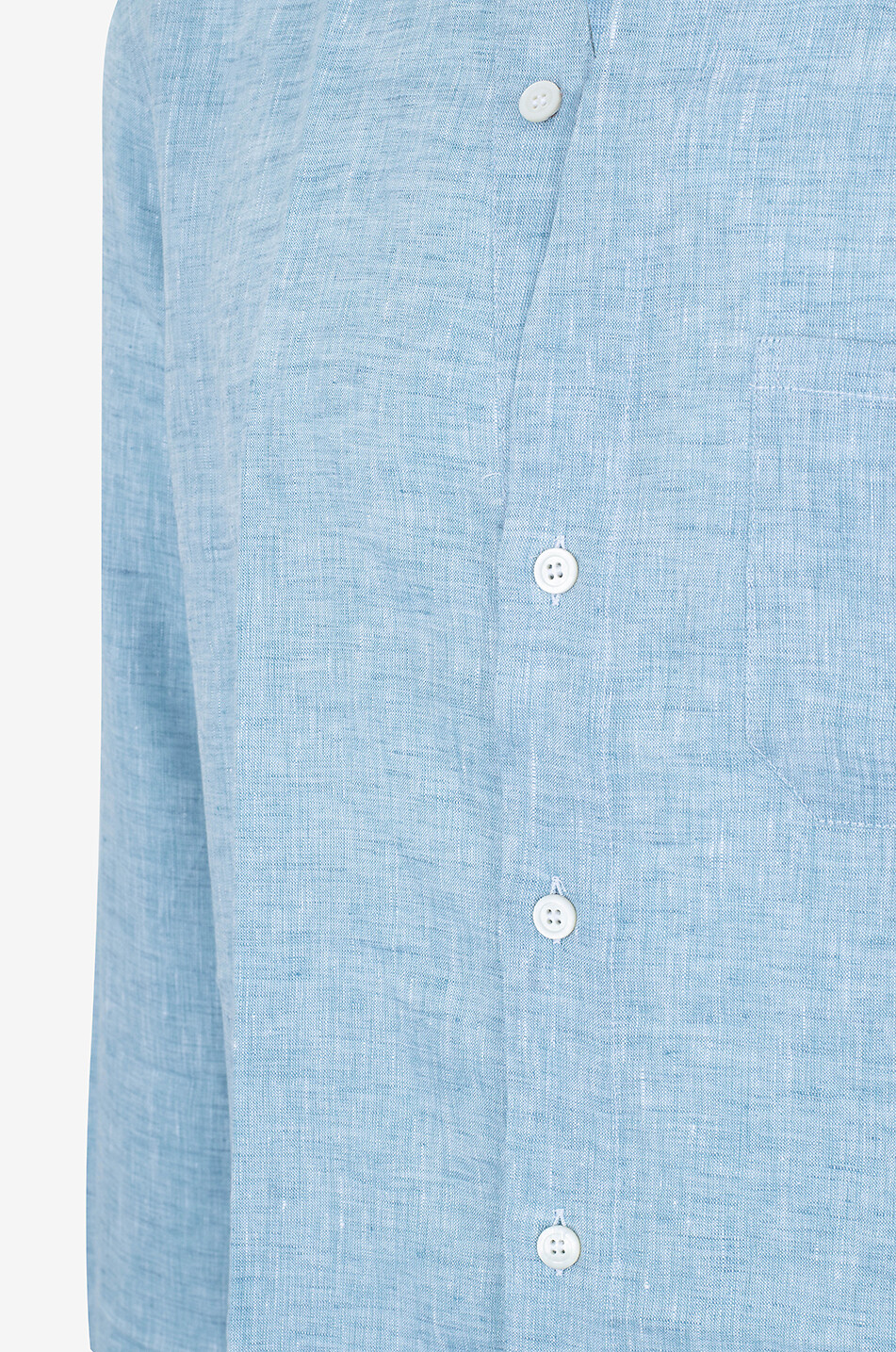 SEASE Fish Tail linen long-sleeved shirt Men LIGHT BLUE 4