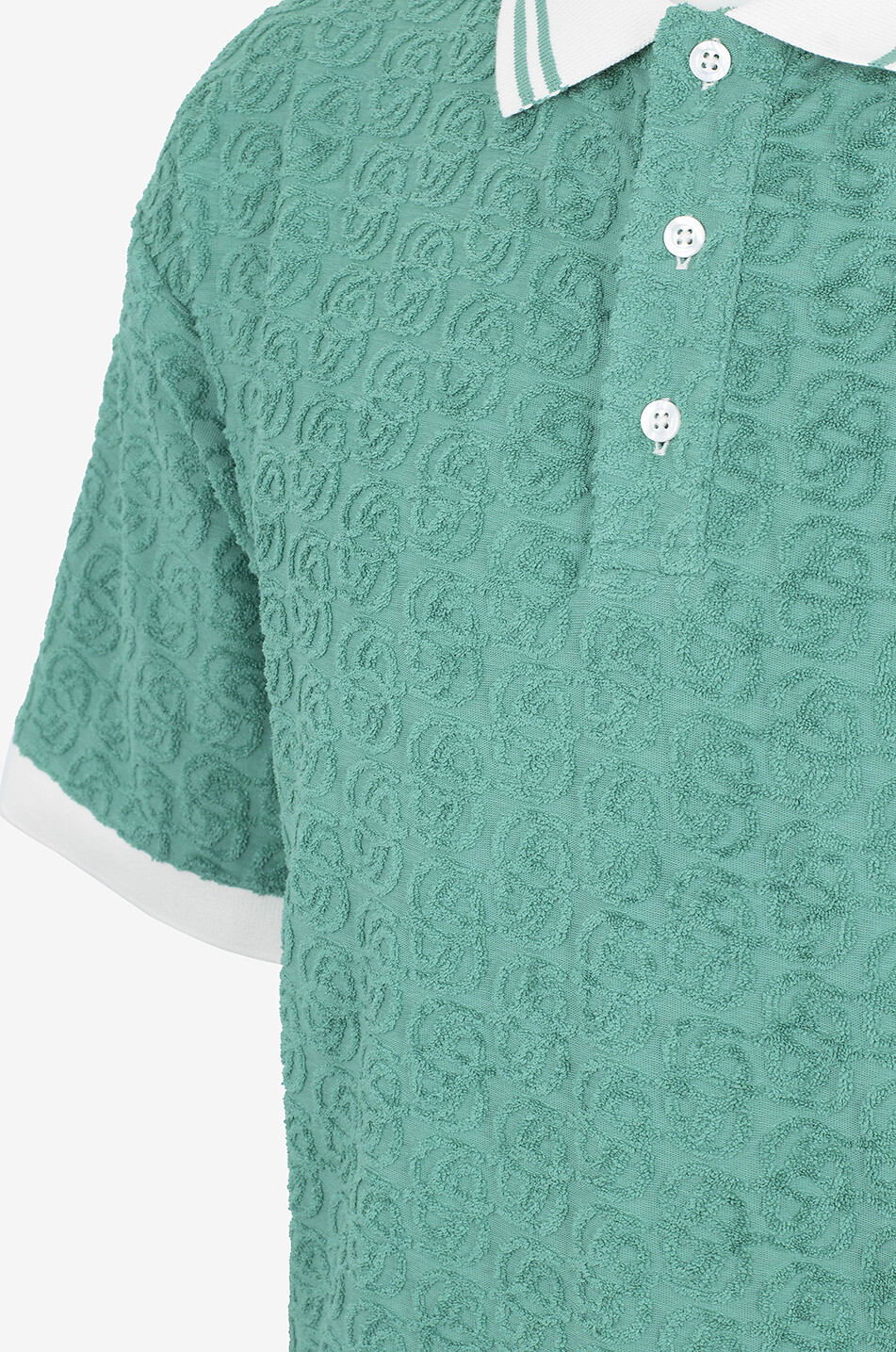 DROLE DE MONSIEUR Polo en éponge Le Polo Monogramme MC Homme VERT 3