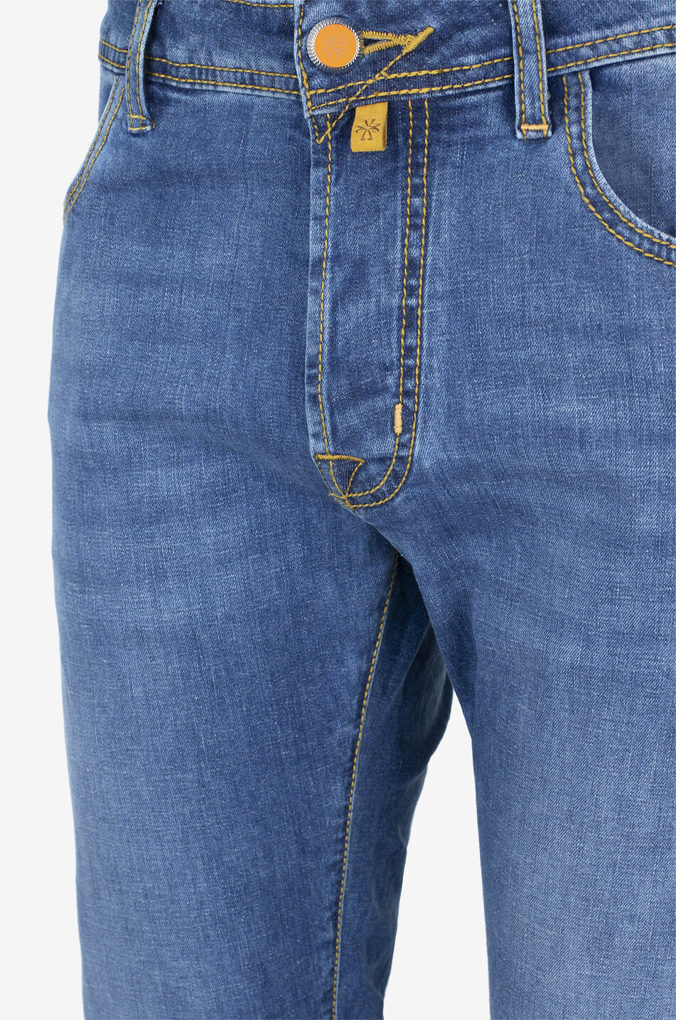 Slim Jeans aus Baumwolle und Leinen Bard