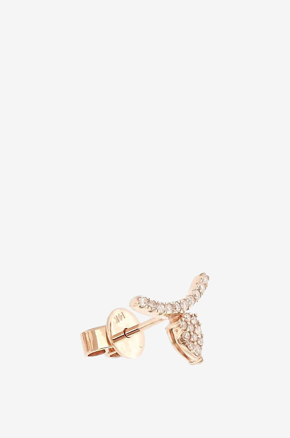 RITA CHRISTENSEN Mono clou d'oreilles en or rose et diamants Gouttes Femme ROSE 2