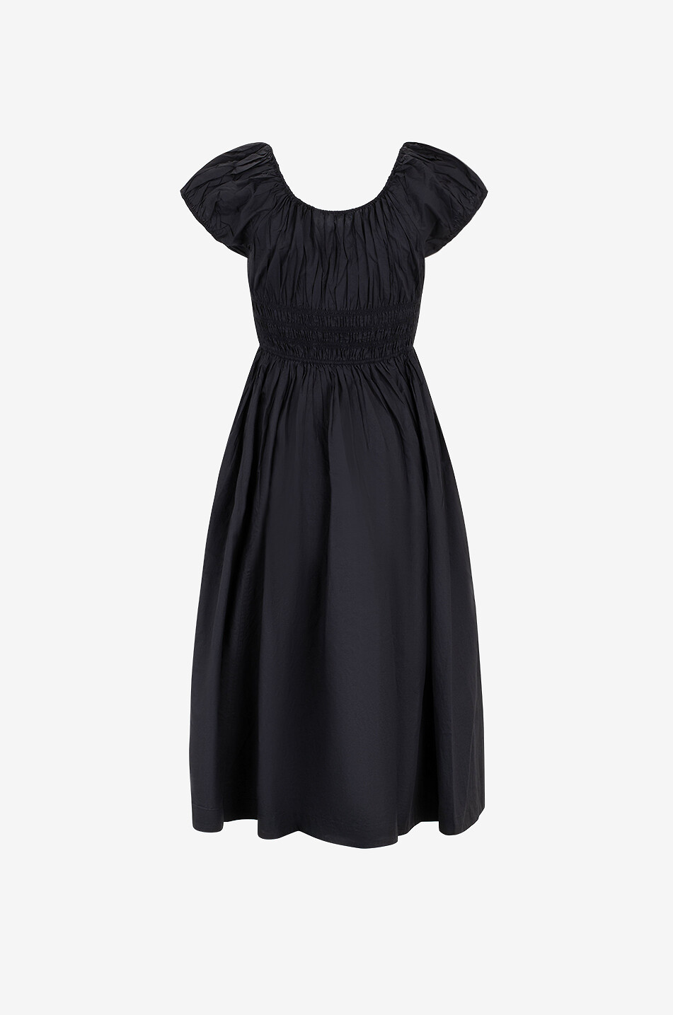 Quinn poplin midi dress - DÔEN - BLACK