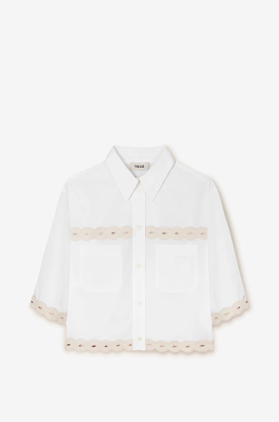 TRESSE PARIS Boxy-Hemd aus Popeline mit Borten Cavia Damen WEISS 1