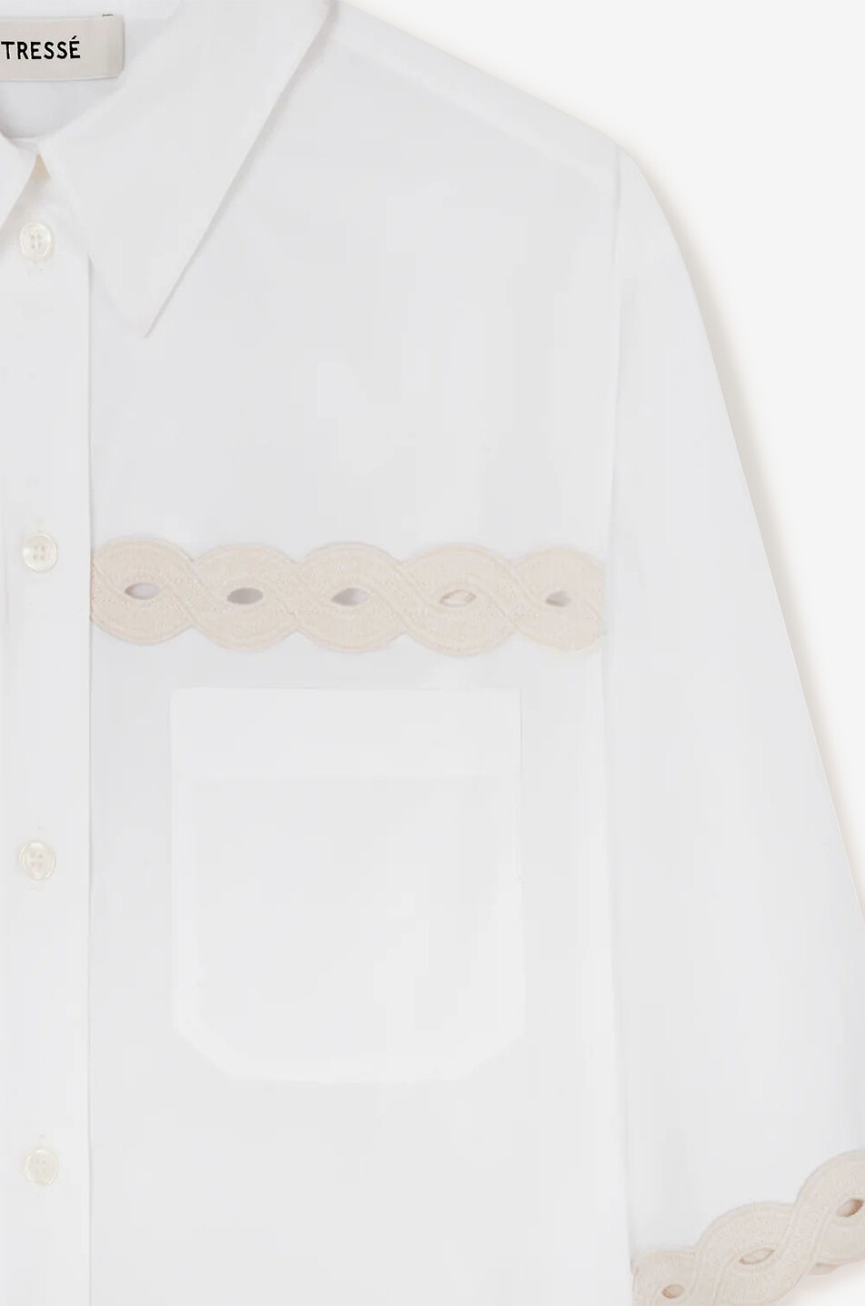 TRESSE PARIS Boxy-Hemd aus Popeline mit Borten Cavia Damen WEISS 7