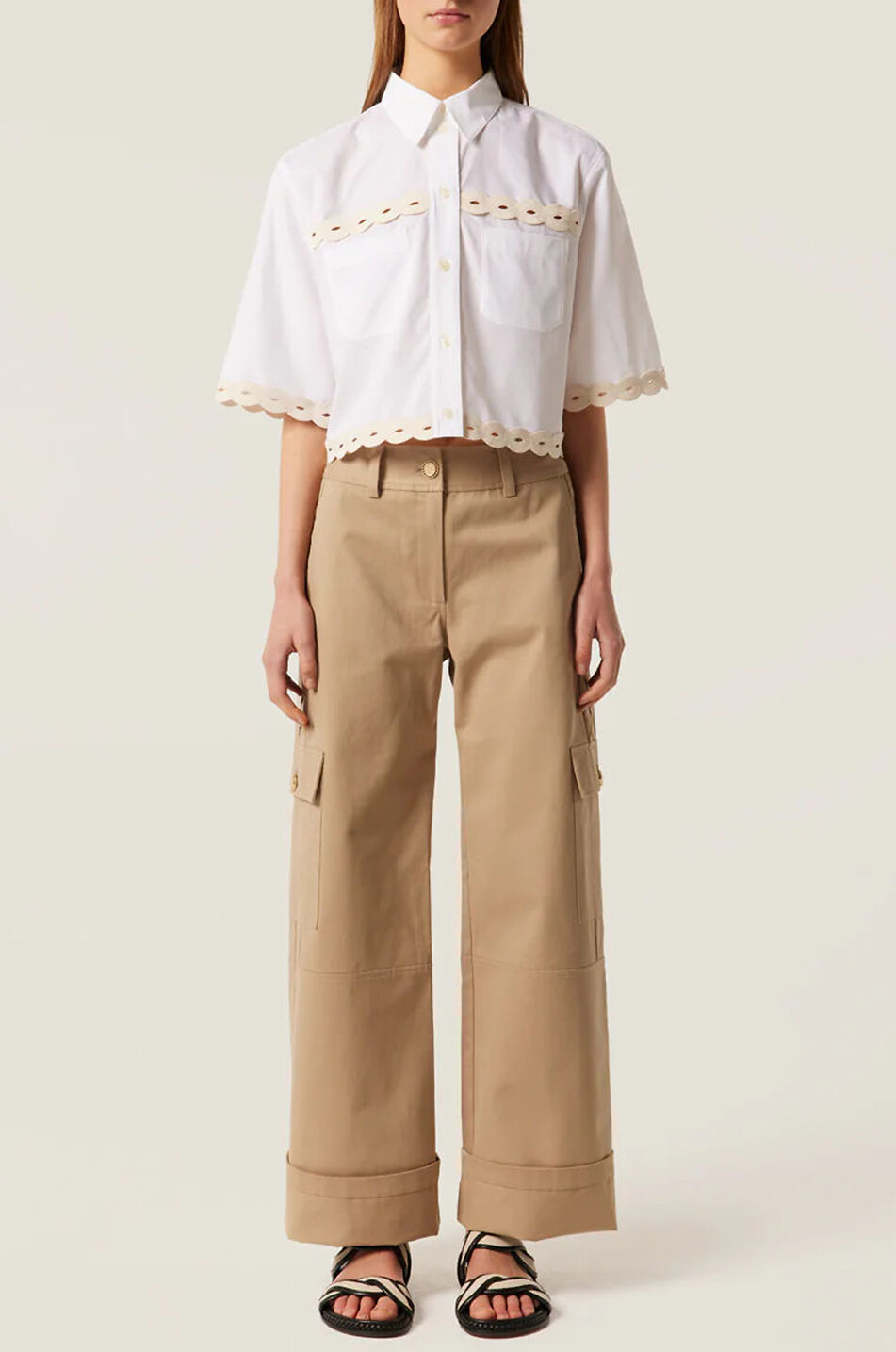 TRESSE PARIS Boxy-Hemd aus Popeline mit Borten Cavia Damen WEISS 4