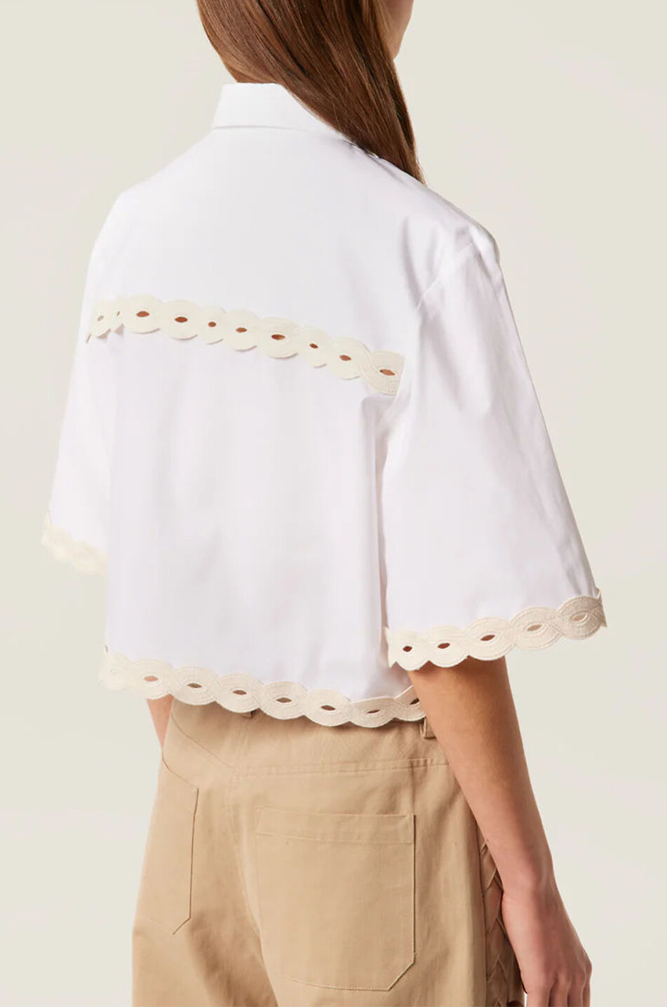 TRESSE PARIS Boxy-Hemd aus Popeline mit Borten Cavia Damen WEISS 3