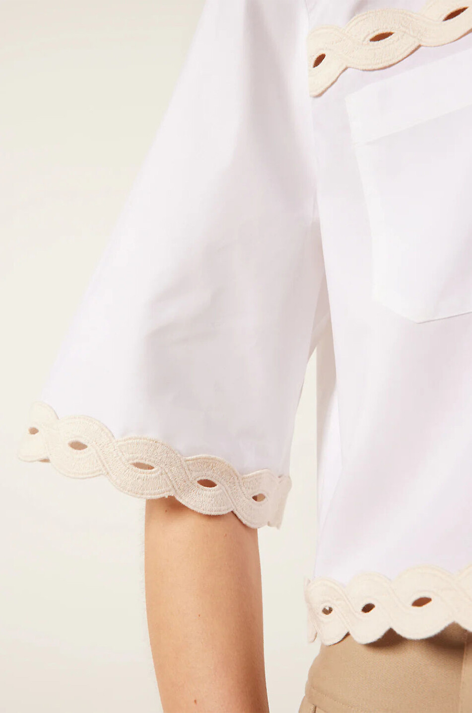 TRESSE PARIS Boxy-Hemd aus Popeline mit Borten Cavia Damen WEISS 6