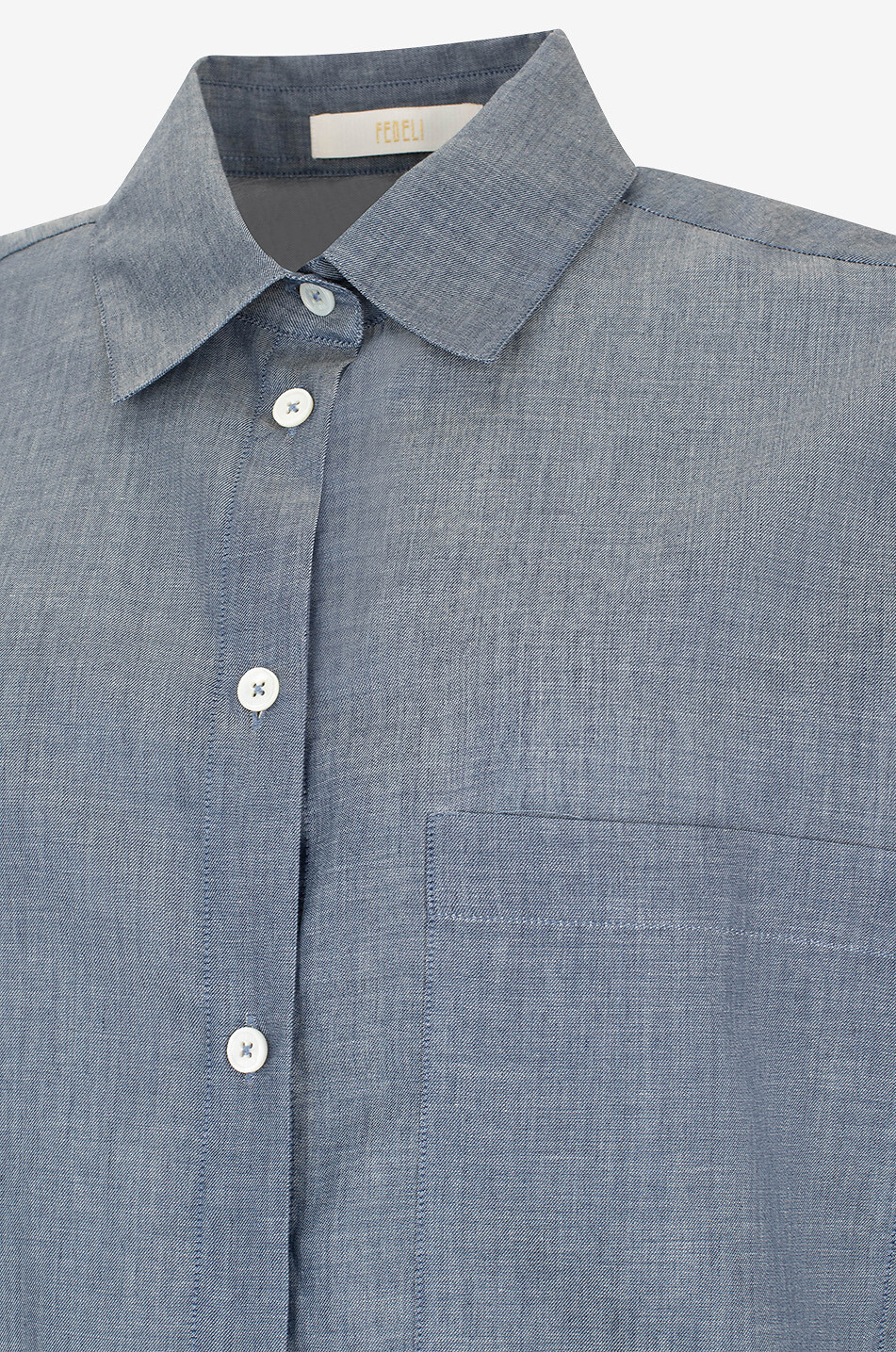 FEDELI Hemd aus Baumwolle Palmaria Damen BLAU 3