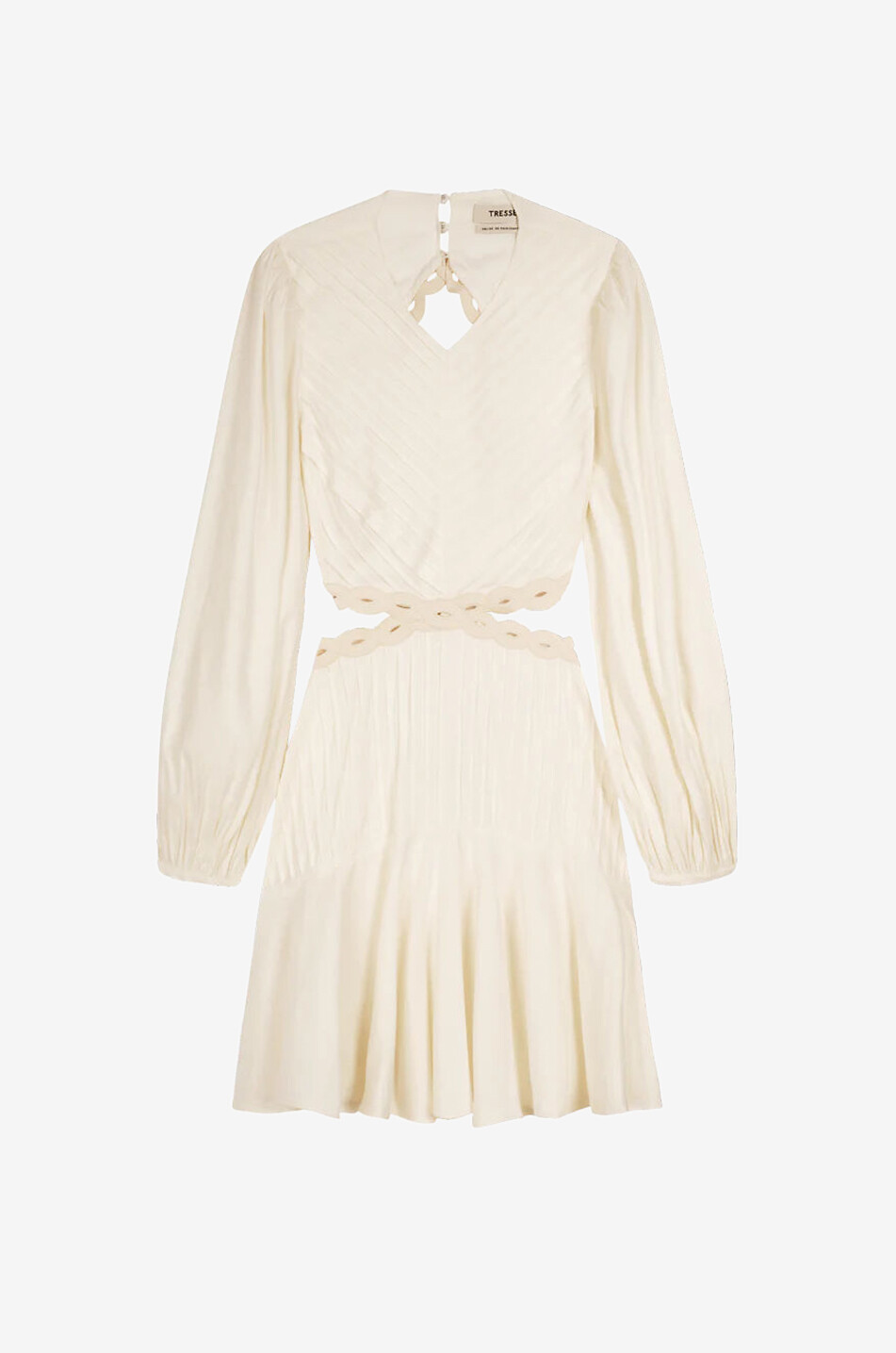 Riviera mini dress with cut-outs and braids