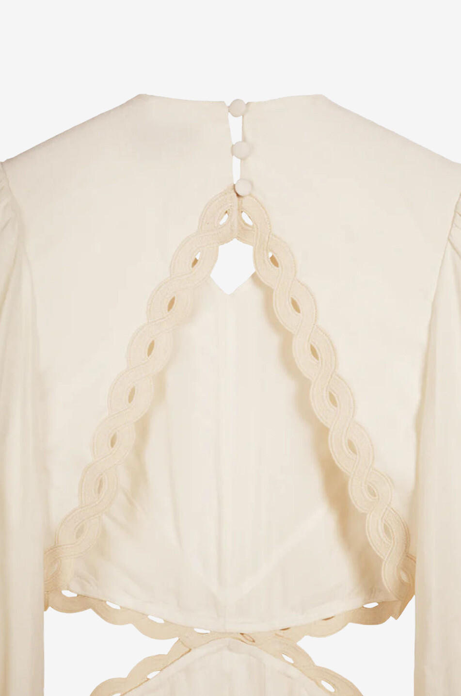 TRESSE PARIS Riviera mini dress with cut-outs and braids Women EGGSHELL 9