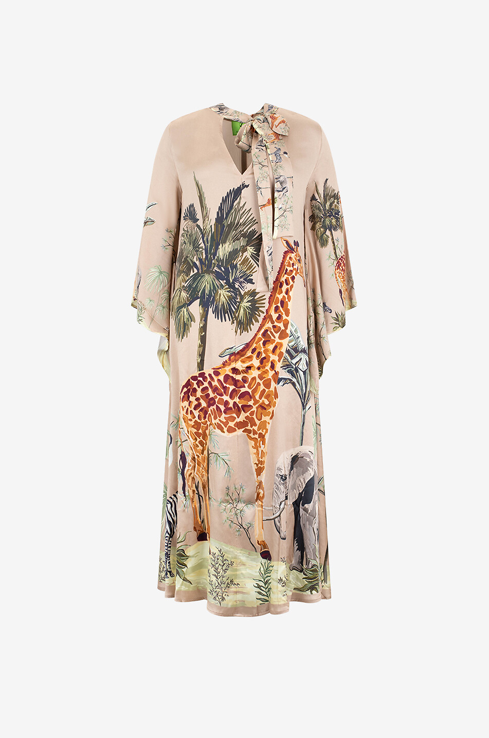 SIMONE BRUNS Safari silk long dress Women BROWN 1