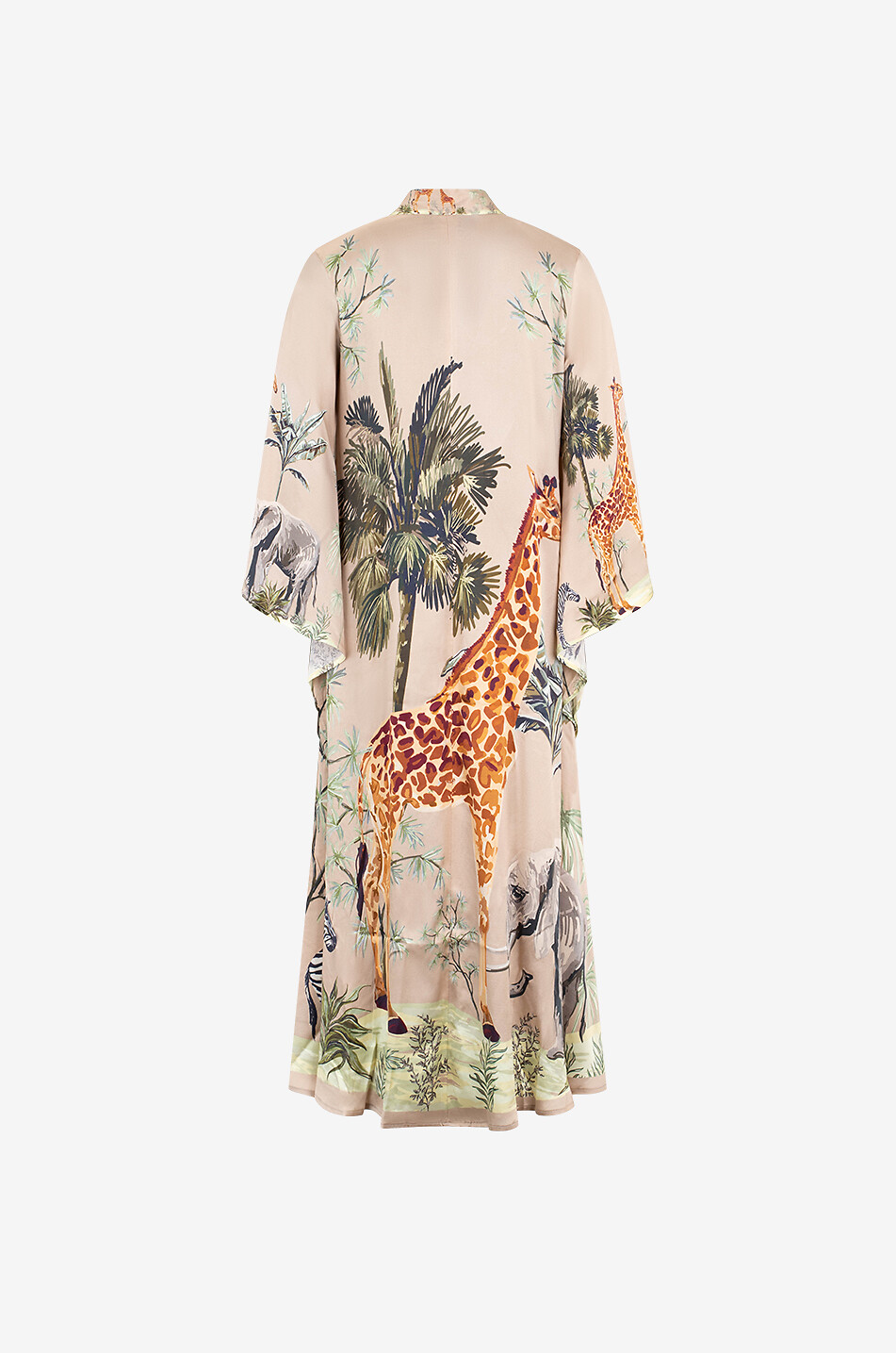 SIMONE BRUNS Safari silk long dress Women BROWN 2