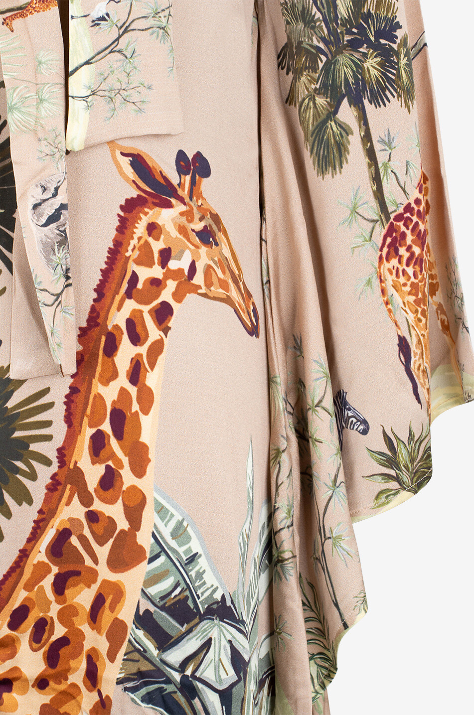 SIMONE BRUNS Safari silk long dress Women BROWN 3