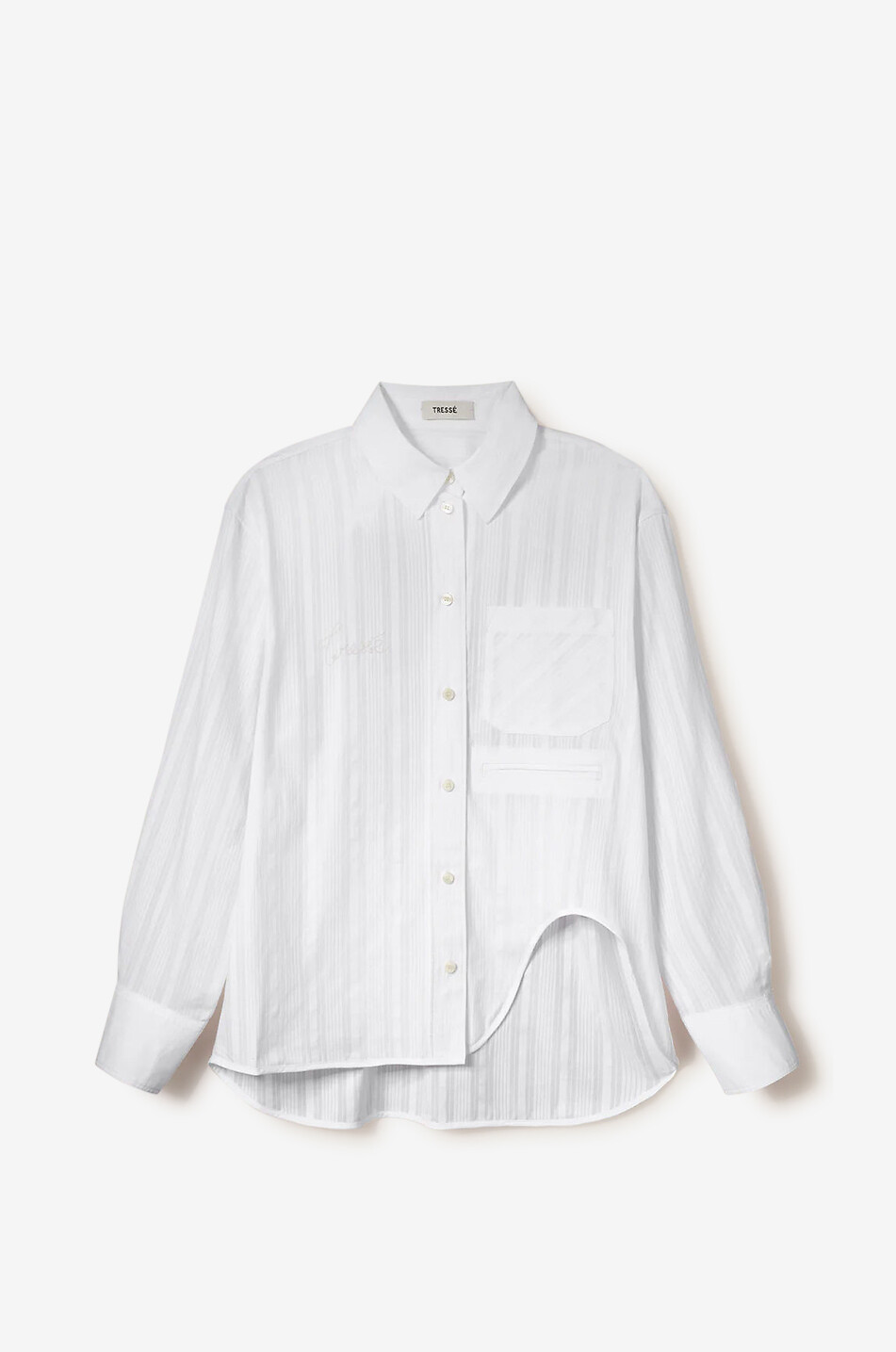 TRESSE PARIS Weites Hemd aus gestreiftem Jacquard Couxana Damen WEISS 1