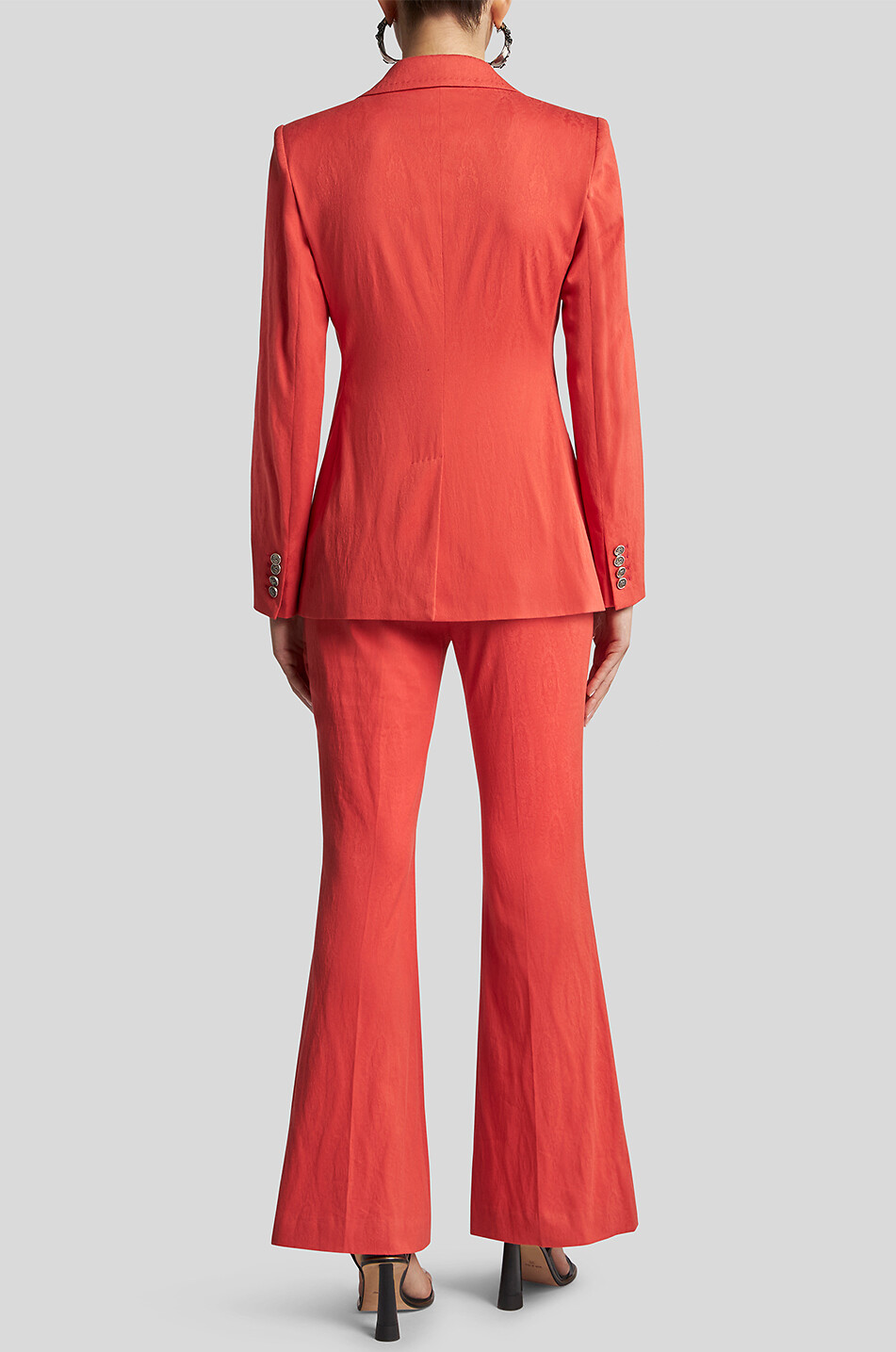 ETRO Cinched Paisley cotton jacquard blazer Women RED 4