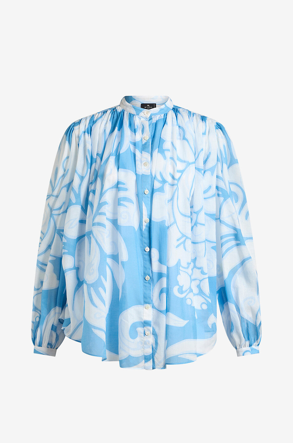 Chemise ample en voile de coton imprimé Paisley