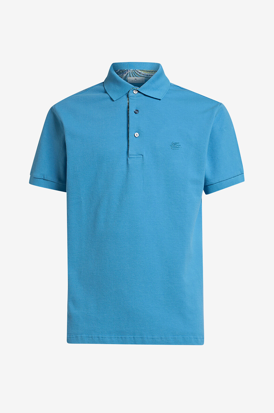 Pegaso embroidered short-sleeved monochrome polo shirt