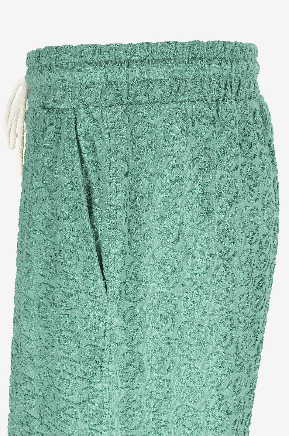 DROLE DE MONSIEUR Le Short Monogramme terry Bermuda shorts Men GREEN 3