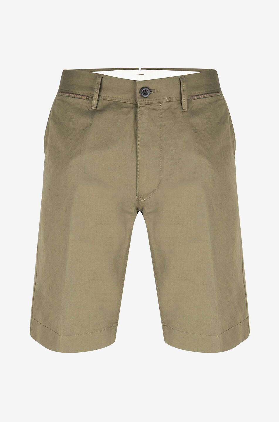 INCOTEX Bermuda en lin et coton Homme VERT MOYEN 1