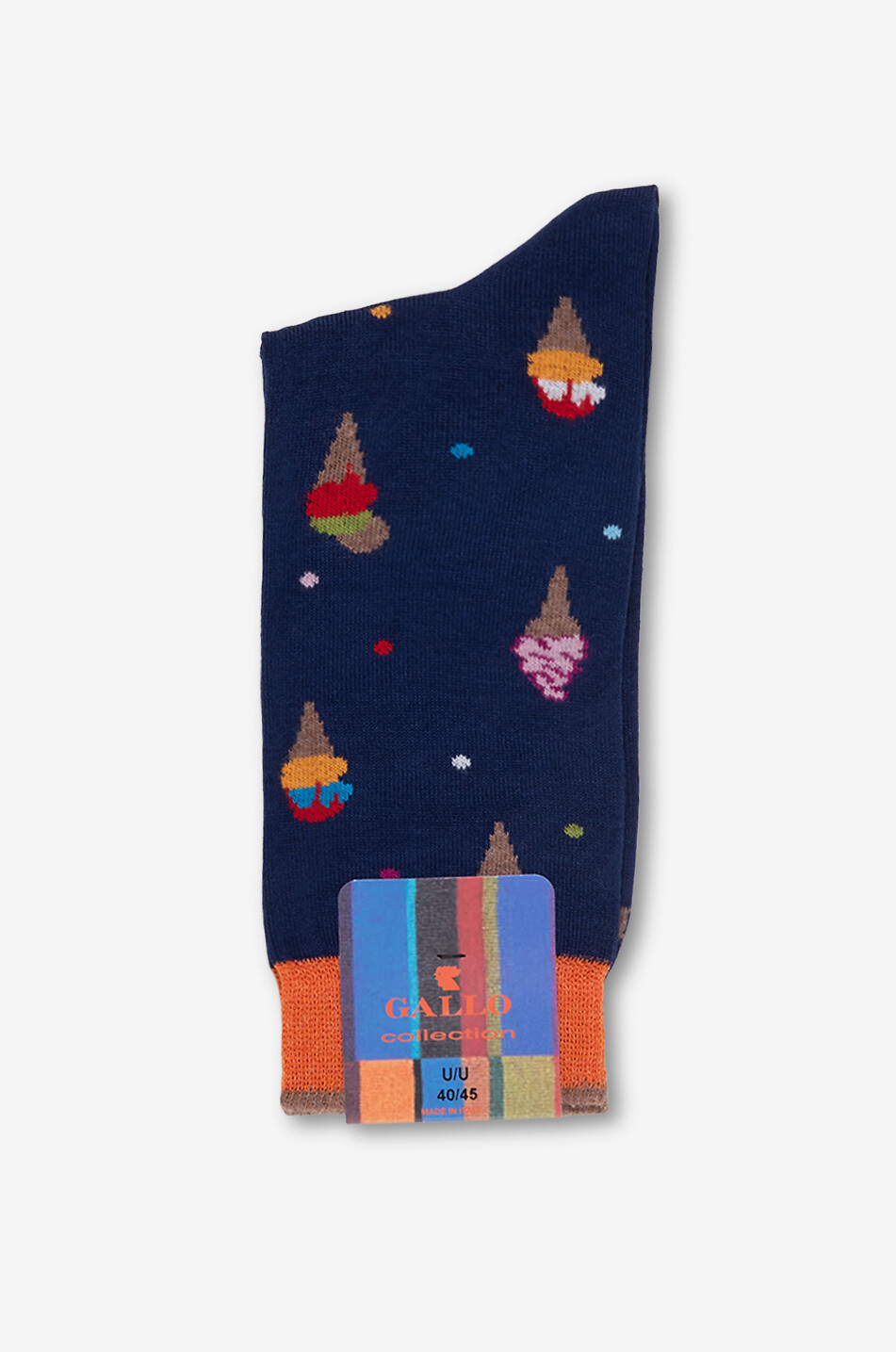 Kurze Socken aus Baumwolle mit Eistütenmotiv