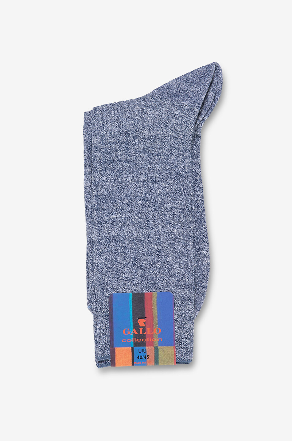 GALLO Linen and cotton ankle socks Men MEDIUM BLUE 1