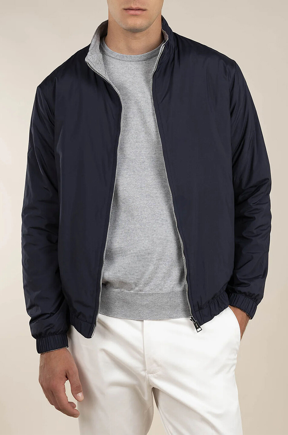 AURELIEN Bomberjacke mit Reissverschluss Resort Herren DUNKELBLAU 3