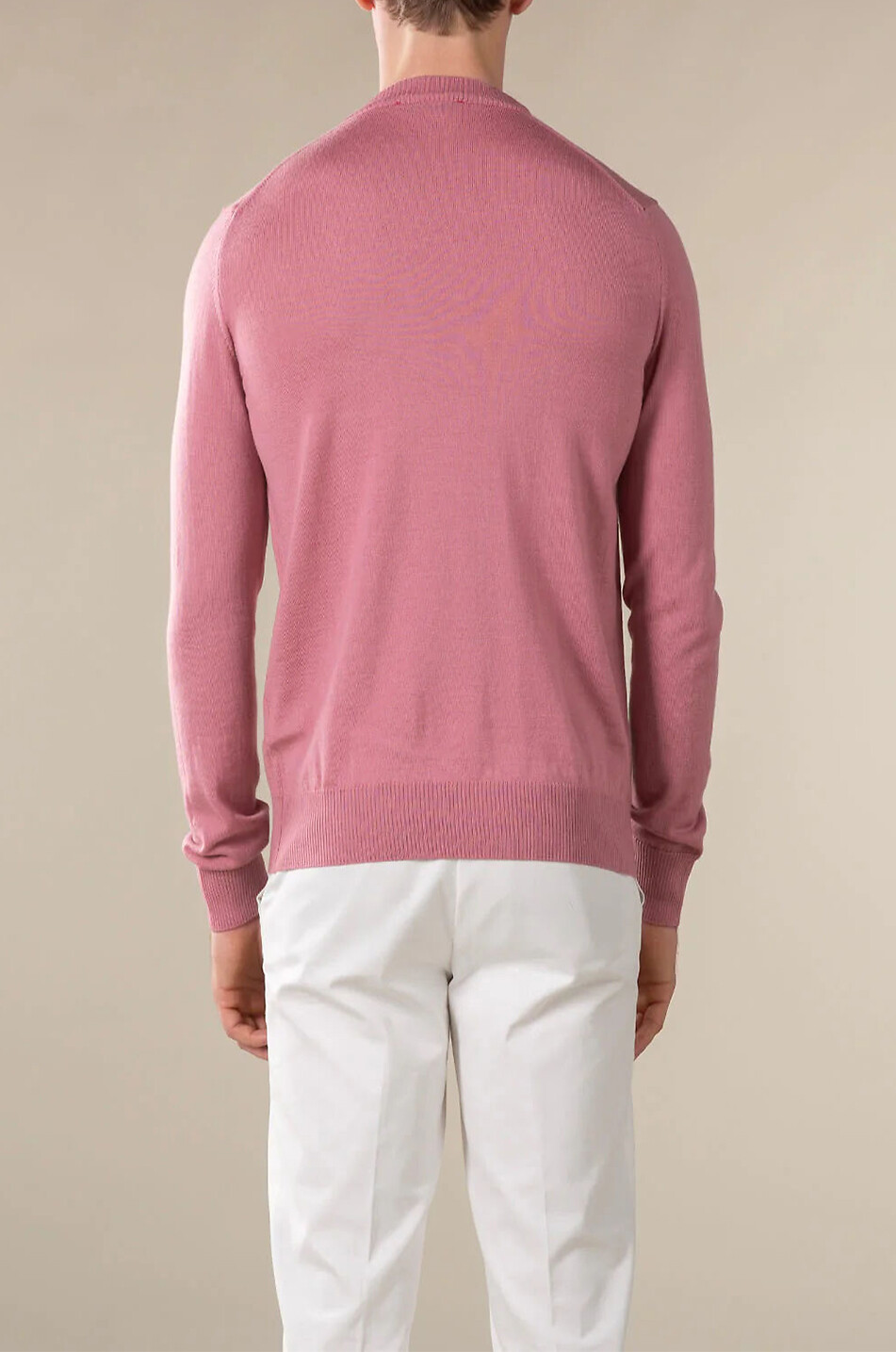 AURELIEN Feiner Rundhalspullover aus Cashwool Herren HELLROSA 4