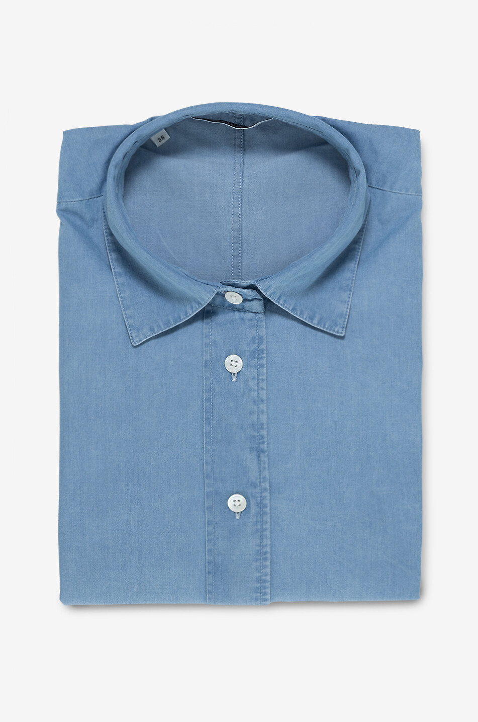 ARTIGIANO Langärmeliges Hemd aus Chambray Jolin Damen BLAU 1