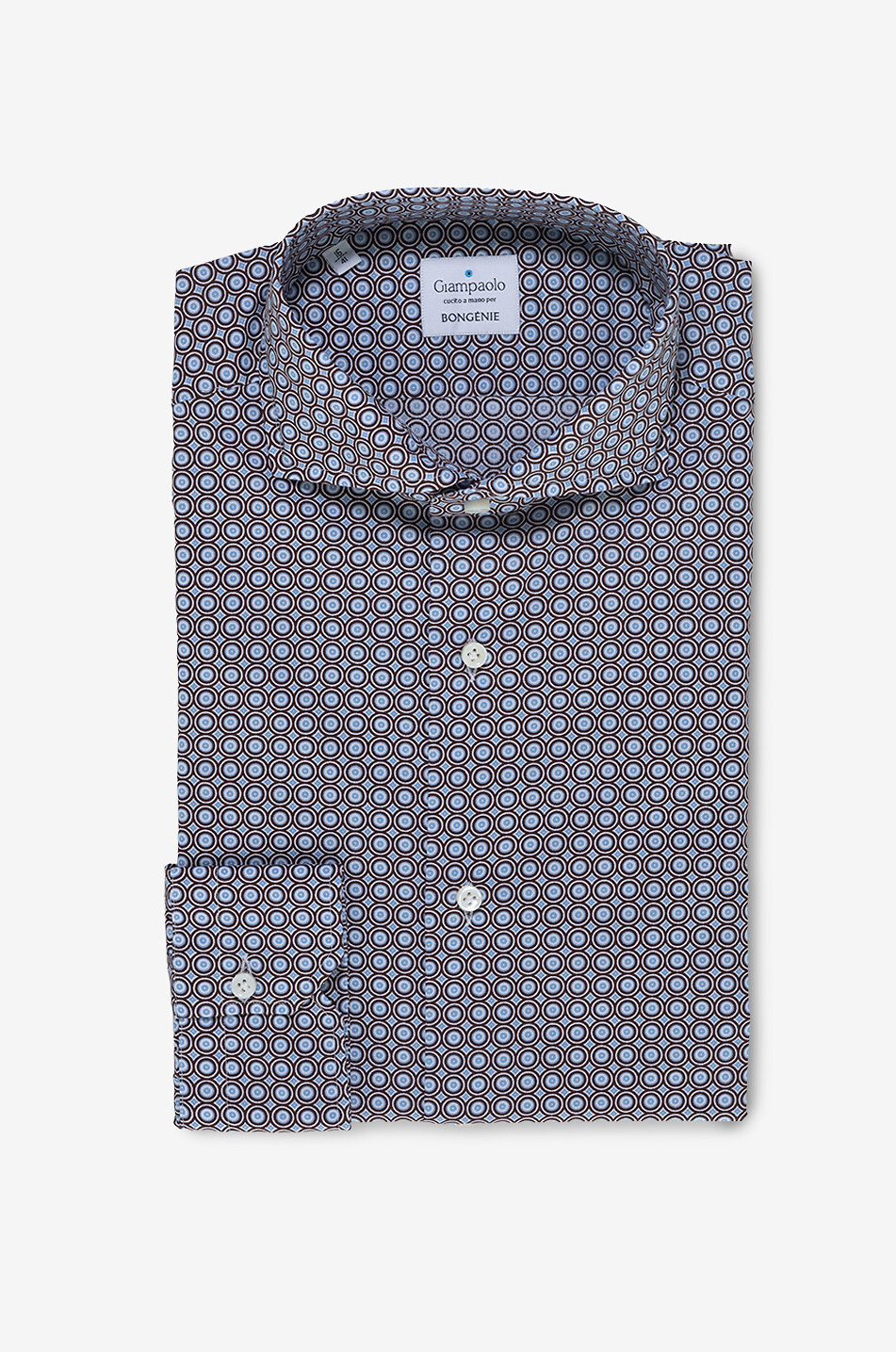 Printed cotton long-sleeved shirt