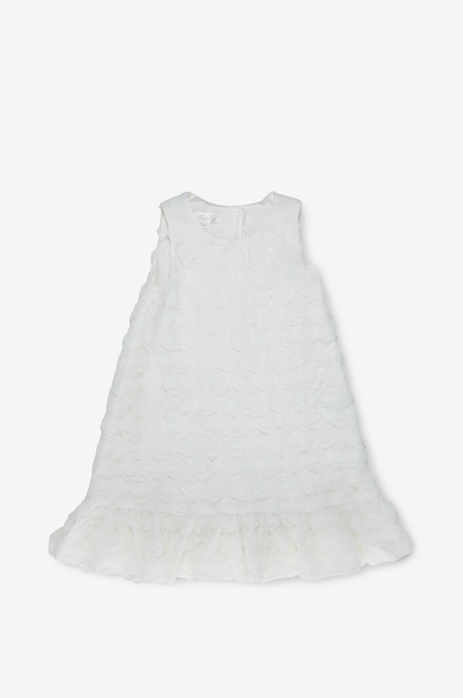 MANEGE EN SUCRE A-förmiges Mädchenkleid mit Tüllrosen Garden Mädchen WEISS 1